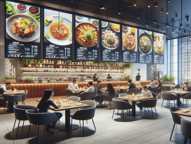 Home 3 Digital Menu Board Signage for Restaurant customer